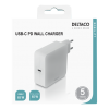 Deltaco USB-C wall charger 65 W, white USBC-AC140