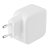 Deltaco USB-C wall charger, GaN technology,  total 61 W USBC-GAN02