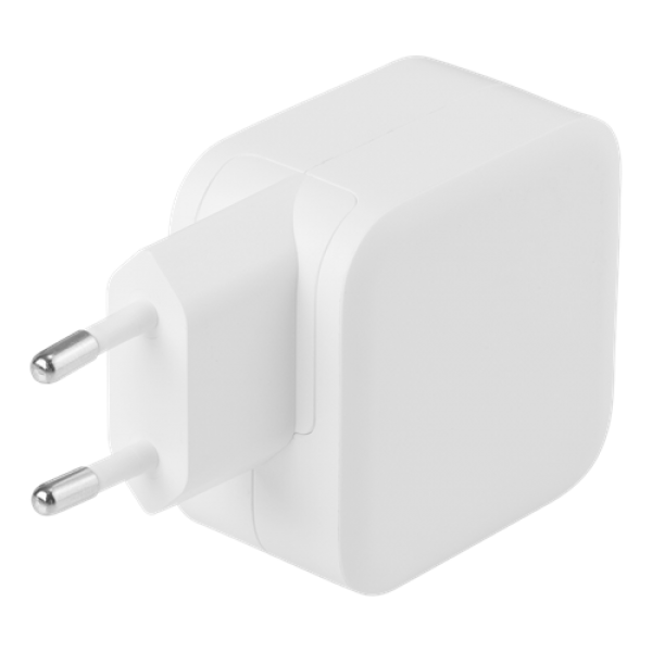 Deltaco USB-C wall charger, GaN technology,  total 61 W USBC-GAN02