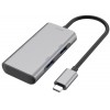 Deltaco Type C Hub 2x Type C, 2x USB-A Space Grey USBC-HUB201