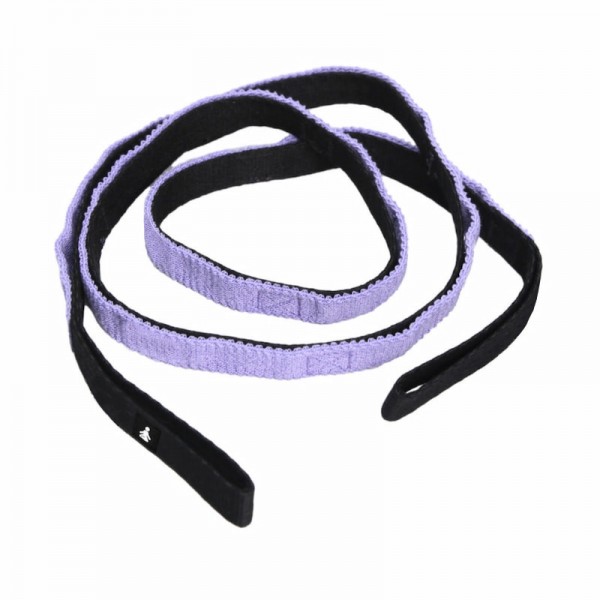 FITPADDY Ελαστική Ζώνη Yoga Stretch Strap 180 cm Μαύρο/Μωβ YGSP01