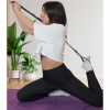 FITPADDY Ελαστική Ζώνη Yoga Stretch Strap 180 cm Μαύρο/Μωβ YGSP01