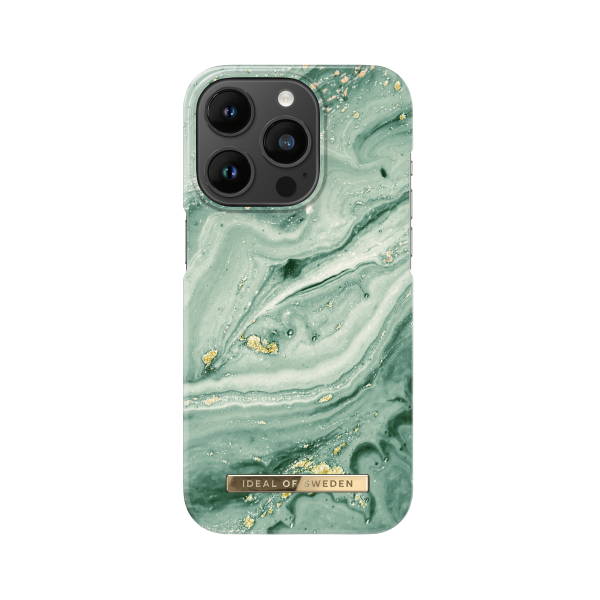 IDEAL OF SWEDEN Θήκη Fashion iPhone 14 Pro Mint Swirl Marble IDFCSS21-I2261P-258