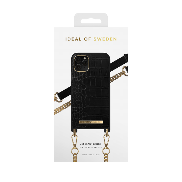 IDEAL OF SWEDEN θήκη λαιμού iPhone 11 PRO/XS/X Jet Black Croco IDNCSS20-I1958-207