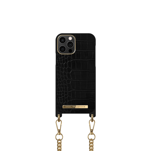 IDEAL OF SWEDEN θήκη λαιμού iPhone 12/12 Pro Jet Black Croco IDNCSS20-I2061-207