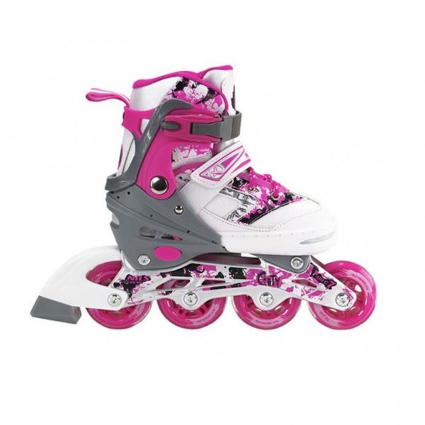 Αυξομειούμενα Πατίνια Roller NJ 3012A INLINE SKATES NILS EXTREME ΡΟΖ - SMALL (30-33)