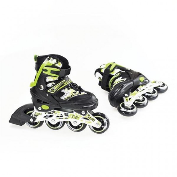 Αυξομειούμενα Πατίνια Roller NJ 3012A INLINE SKATES NILS EXTREME ΠΡΑΣΙΝΑ- SMALL (30-33)