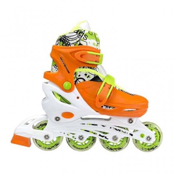 Αυξομειούμενα Πατίνια Roller NH 18330 ΣΕΤ 4 ΣΕ 1 INLINE SKATES NILS EXTREME Πορτοκαλί -SMALL (31-34)