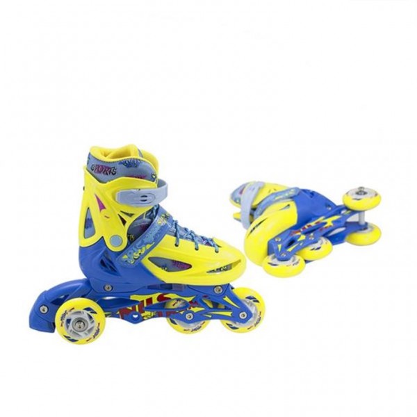 Αυξομειούμενα Πατίνια Roller NJ1905A INLINE NILS EXTREME Κίτρινο - Small (31-34)