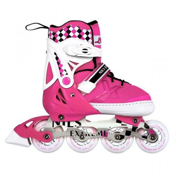 Αυξομειούμενα Πατίνια Roller NA 13911 A INLINE SKATES NILS EXTREME ΡΟΖ-SMALL (31-34)