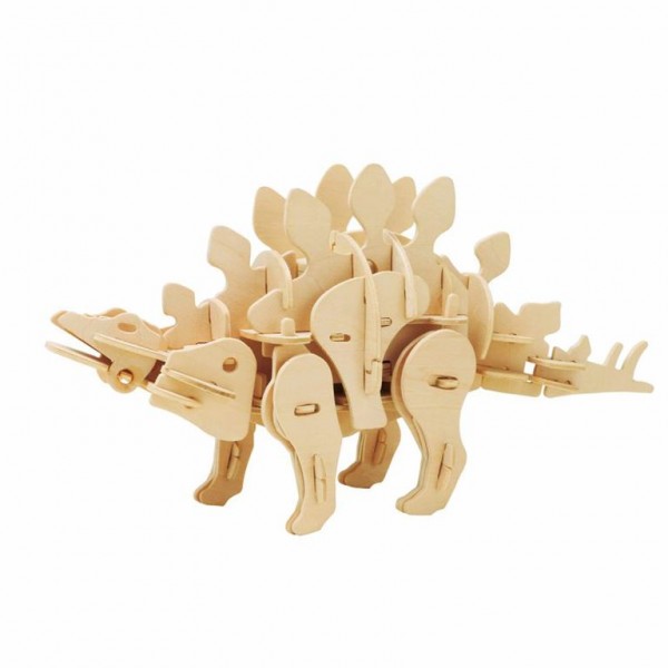 ROBOTIME MINI STEGOSAURUS D440 Ξύλινο Μηχανικό Puzzle με Αισθητήρα Ήχου