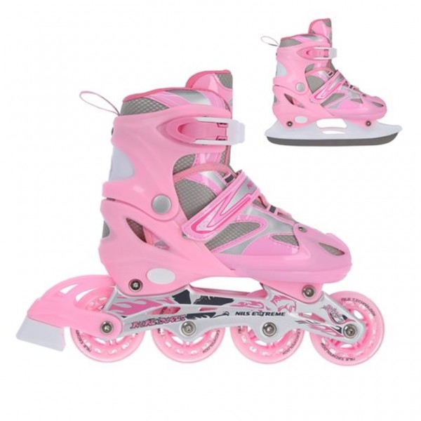 Αυξομειούμενα Roller NH18366 2 ΣΕ 1 Ροζ Small(31-34) IN-LINE SKATES/HOCKEY ICE SKATES