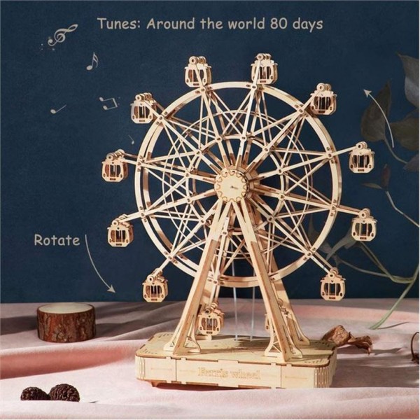 ROBOTIME Ferris Wheel TGN01 Huge Wooden Music Box