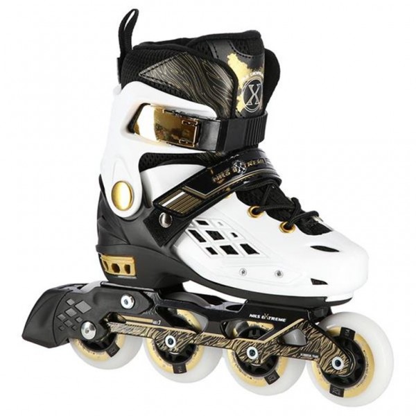 Αυξομειούμενα Πατίνια Roller NA 20004 Άσπρο IN-LINE SKATES NILS EXTREME Small (30-33)