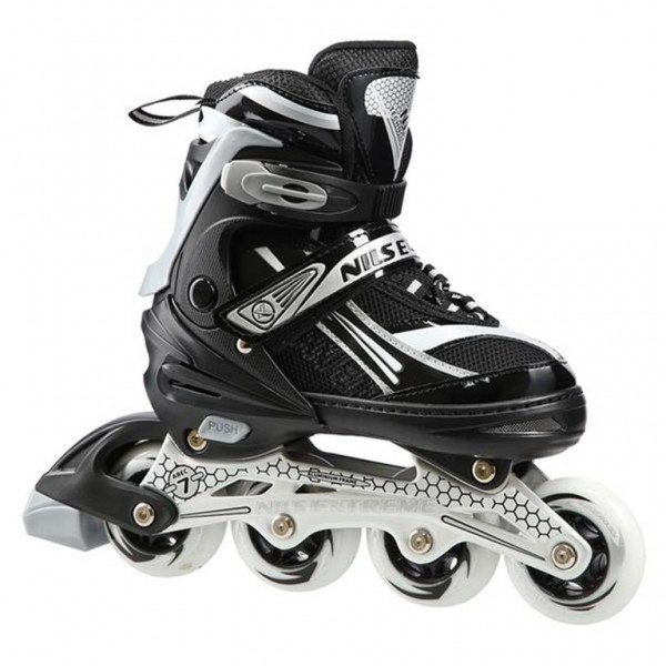 Αυξομειούμενα Πατίνια Roller NA 1123 Μαύρο IN-LINE SKATES NILS EXTREME Medium (35-38)