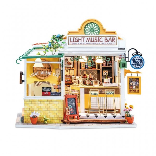 Rolife Light Music Bar DG147 DIY Wooden Dollhouse