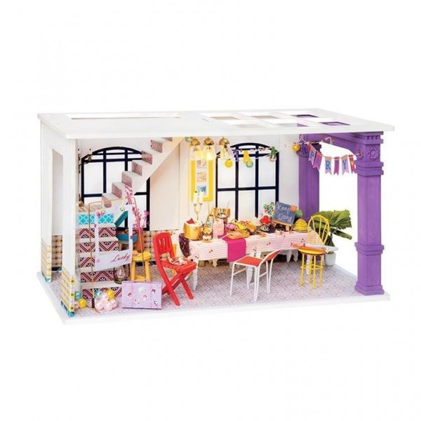 Robotime Party Time DGF03 DIY Wooden Dollhouse