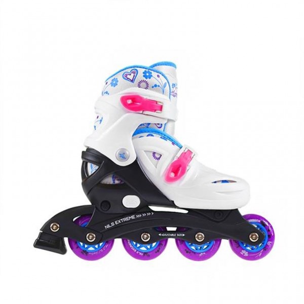 Αυξομειούμενα Πατίνια Roller NJ/NA 0321 Λευκό IN-LINE SKATES NILS EXTREME Small (26-30)