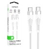 LAMTECH HQ UNBREAKABLE CABLE TYPE-C TO TYPE-C WHITE 2M