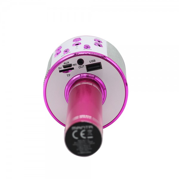 MANTA KARAOKE BLUETOOTH MICROPHONE & SPEAKER PINK