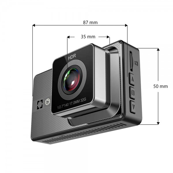 MANTA FHD CAR RECORDER WITH REAR VIEW CAMERA