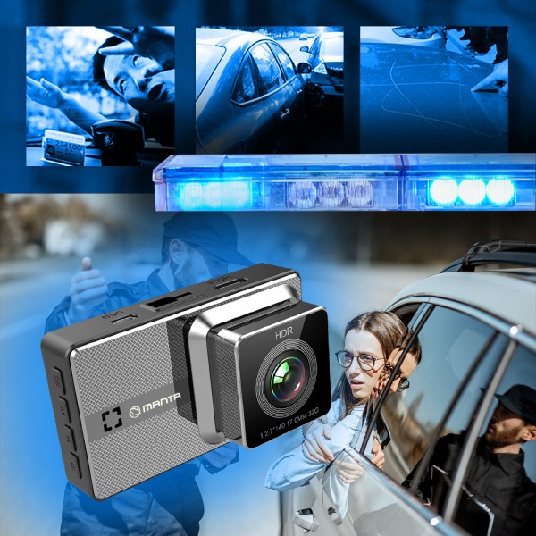 MANTA FHD CAR RECORDER WITH REAR VIEW CAMERA