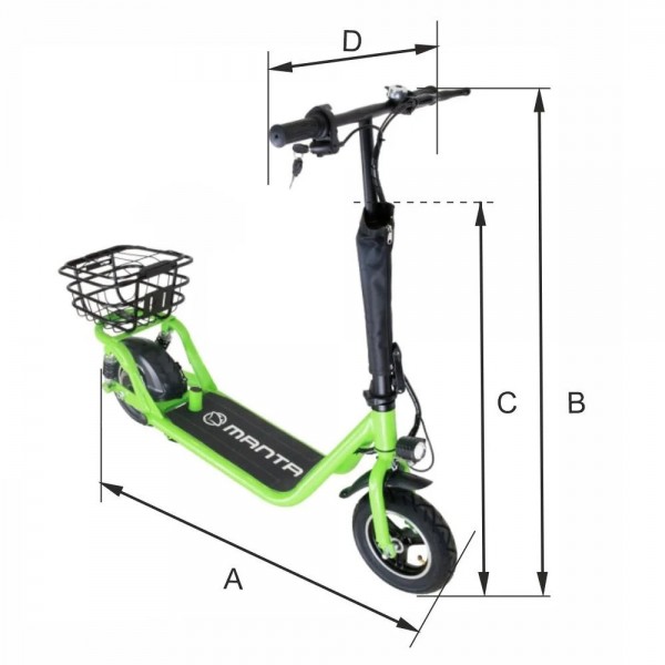 MANTA ELECTRIC SCOOTER  FLINSTON 10' 250W LG BATTERY