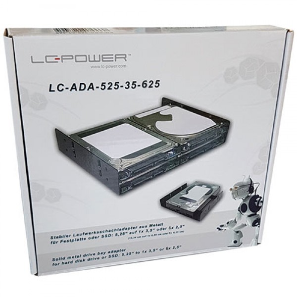 LC-POWER DRIVE BAY FOR 1x3,5' OR 6x2,5' HDD/SSD