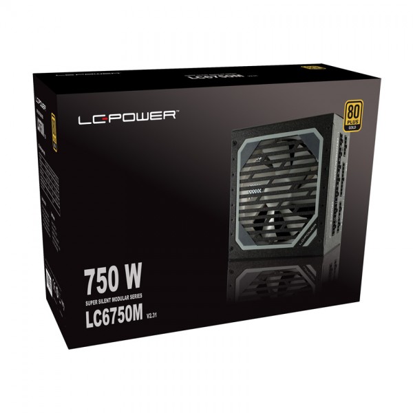 LC-POWER PSU ATX FULLY MODULAR V2,31 80 PLUS GOLD 120MM FAN 750W