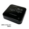 LC-POWER DOCKING STATION FOR TWO NVME-M2 SSD USB3.2