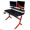 LC-POWER GAMING DESK WITH EXTRA SHELVES BLACK/RED