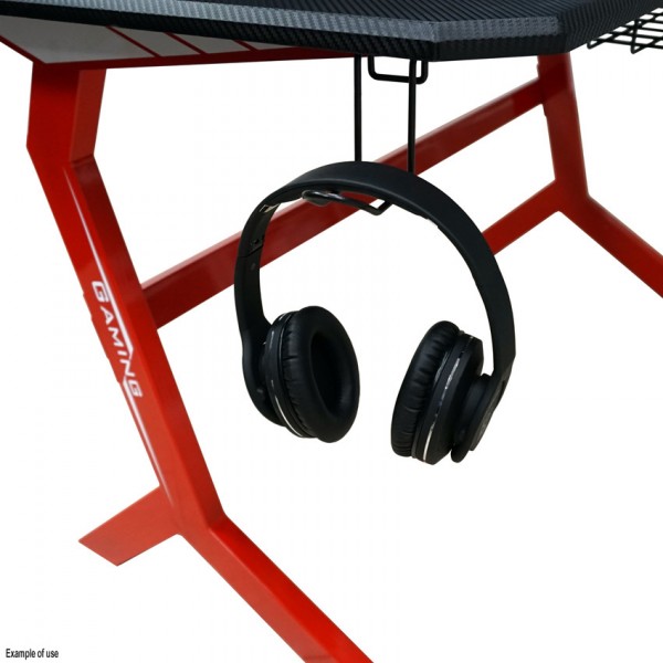 LC-POWER GAMING DESK WITH EXTRA SHELVES BLACK/RED