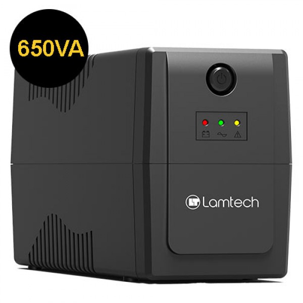 LAMTECH UPS WITH AVR 650V,CPU 12V7AH 2 SCHUKO SOCKET