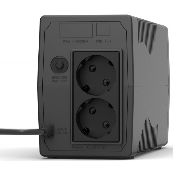 LAMTECH UPS WITH AVR 650V,CPU 12V7AH 2 SCHUKO SOCKET