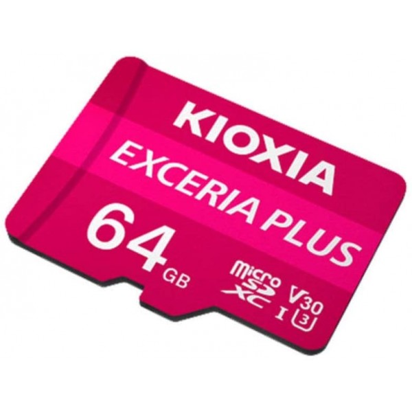 KIOXIA 4K MICRO SD 64GB EXCERIA PLUS UHS I U3 WITH ADAPTER M303