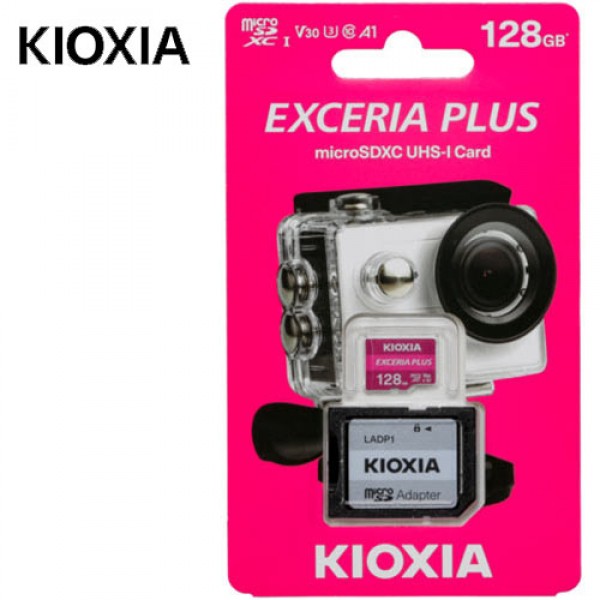 KIOXIA 4K MICRO SD 128GB EXCERIA PLUS UHS I U3 WITH ADAPTER M303