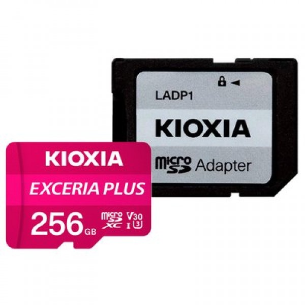 KIOXIA 4K MICRO SD 256GB EXCERIA PLUS UHS I U3 WITH ADAPTER M303