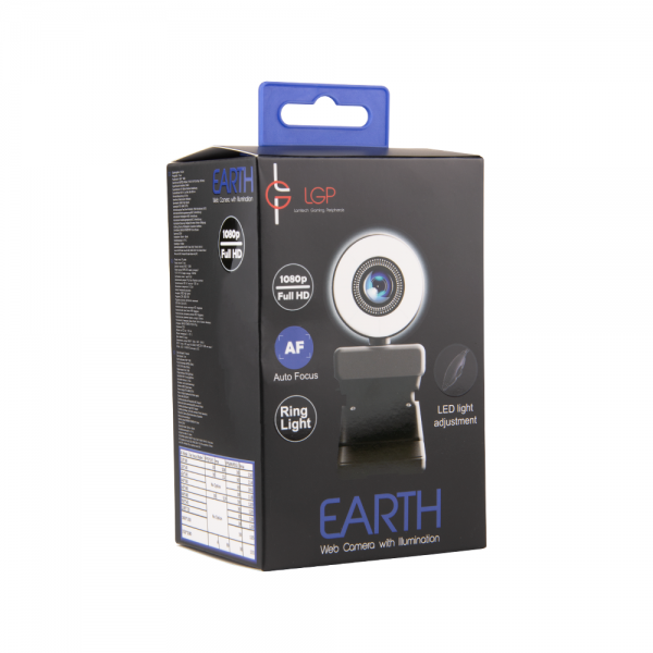 LAMTECH WEB CAMERA 1080P WITH ILLUMINATION 'EARTH'