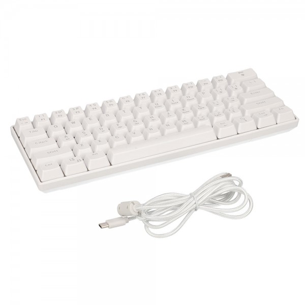 LAMTECH RGB MECHANICAL GAMING KEYBOARD BLUE SWITCH WHITE WITH TYPE-C PORT 'PLUTO'