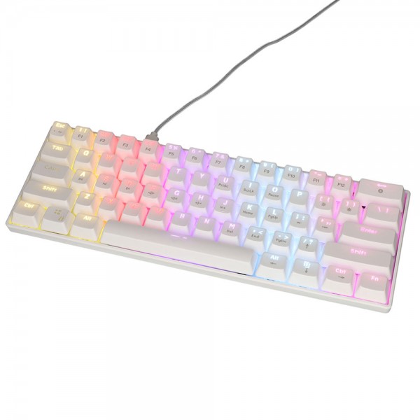 LAMTECH RGB MECHANICAL GAMING KEYBOARD BLUE SWITCH WHITE WITH TYPE-C PORT 'PLUTO'