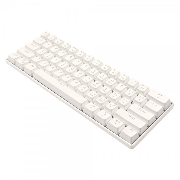 LAMTECH RGB MECHANICAL GAMING KEYBOARD BLUE SWITCH WHITE WITH TYPE-C PORT 'PLUTO'