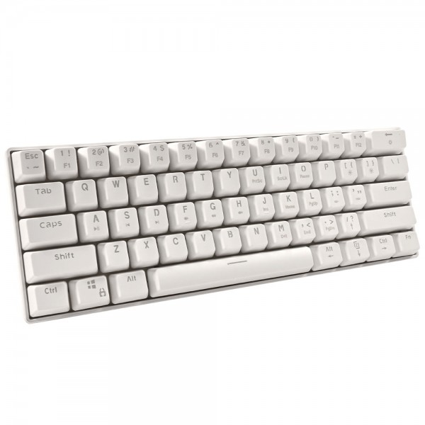 LAMTECH RGB MECHANICAL GAMING KEYBOARD BLUE SWITCH WHITE WITH TYPE-C PORT 'PLUTO'