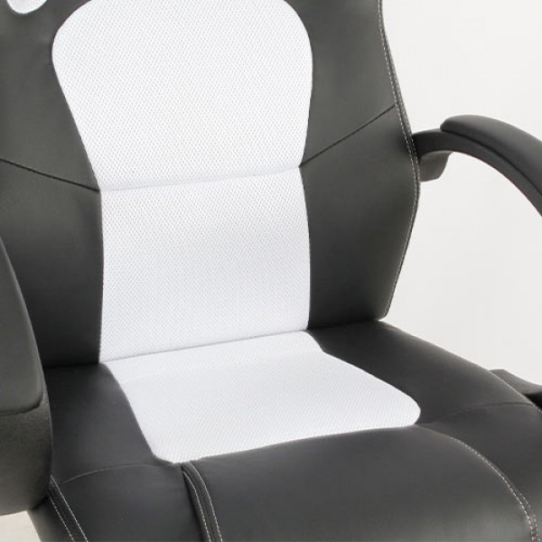 LAMTECH GAMING CHAIR B.WHITE KRONOS