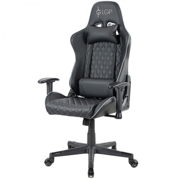 LAMTECH GAMING CHAIR BLACK/GREY SHADOW