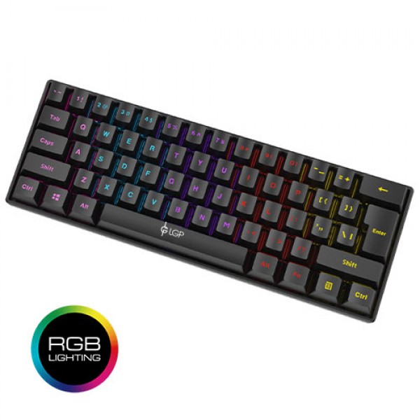 LAMTECH RGB MECHANICAL GAMING KEYBOARD BLUE SWITCH BLACK WITH TYPE-C PORT 'PLUTO'