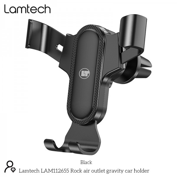 LAMTECH ROCK AIR OUTLET IN-CAR HOLDER BLACK