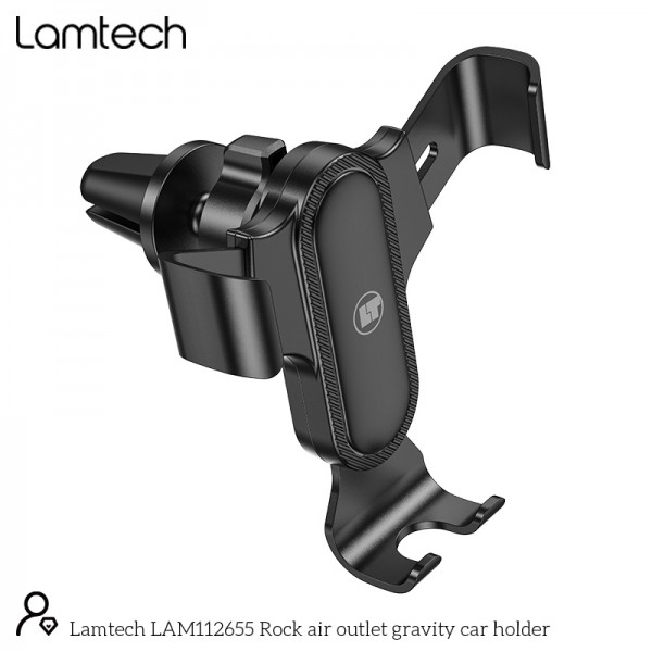 LAMTECH ROCK AIR OUTLET IN-CAR HOLDER BLACK