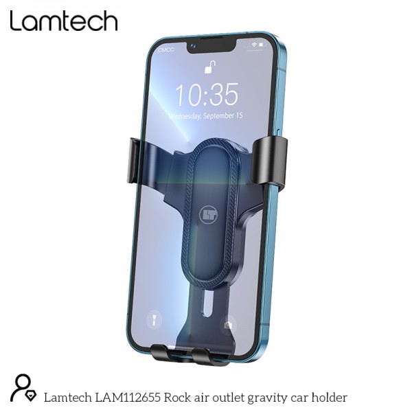 LAMTECH ROCK AIR OUTLET IN-CAR HOLDER BLACK