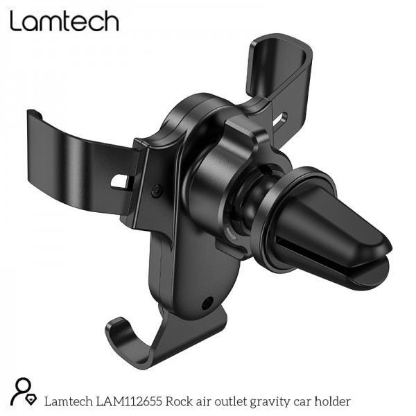 LAMTECH ROCK AIR OUTLET IN-CAR HOLDER BLACK