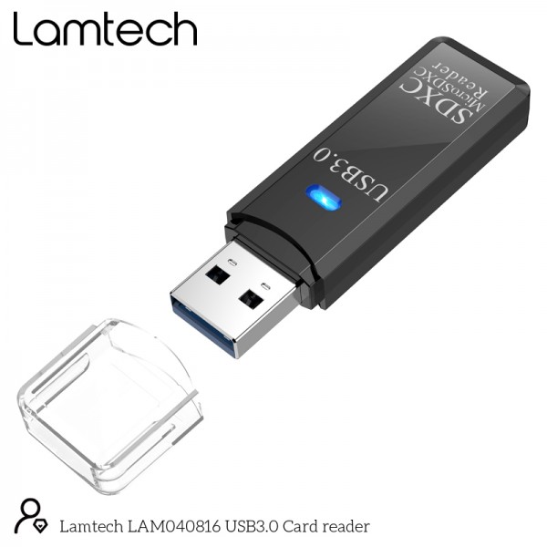 LAMTECH USB 3.0 CARD READER BLACK